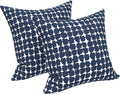 LVTXIII Outdoor Throw Pillows, Decorative Throw Pillows with Inserts, 20"x20" Square Pillows for Bed, Couch, Sofa and Patio Furniture, Set of 2, Tie-dye Navy