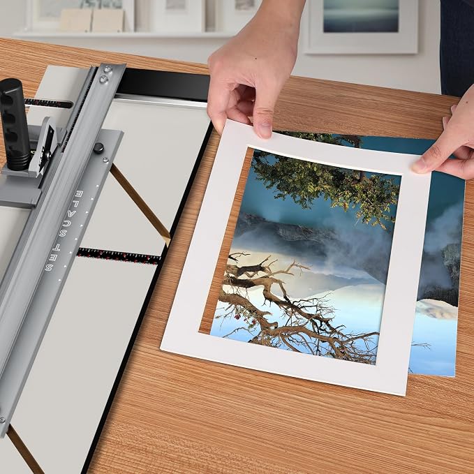 35 Inch Compact Elite Mat Cutter, High Precision Mat Board Cutter for Picture Framing and Art Projects at-Home Framers, White