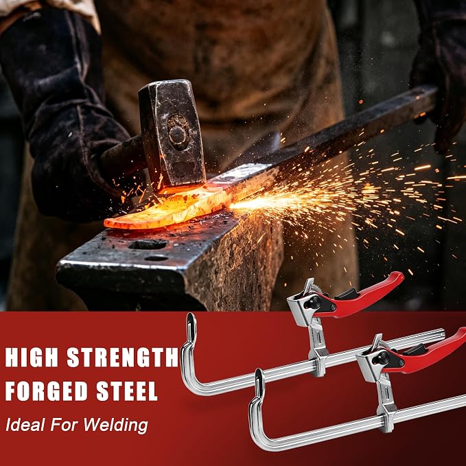 12-Inch 6-Pack Ratcheting Clamps, 330 Lbs Clamping Force