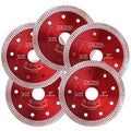 ZORUNNA 5Pcs Diamond Saw Blades, 5" Tile Grinder Cutting Blade for Angle Grinder Tile, Super Thin Indestructible Disc for Grinder for Cutting Porcelain Ceramic Granite Marble Quartz
