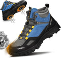 GUSAYEX Steel Toe Boots for Men Puncture Resistant Safety Work Boots with Kevlar Midsole Industrial Lightweight Men's Work & Utility Protective Shoes for Construction Warehouse Factory