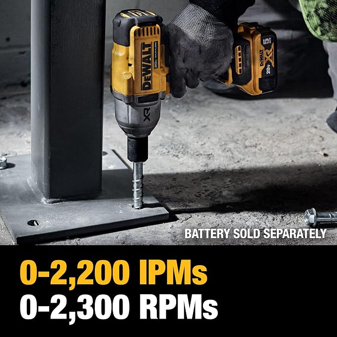 DEWALT 20V MAX Cordless Impact Wrench, 1/2 Impact Gun, 4-Speed High Torque with Hog Ring Anvil and LED Light, Brushless Motor, Precision Wrench, Tool Only (DCF900B) (Pack of 3)