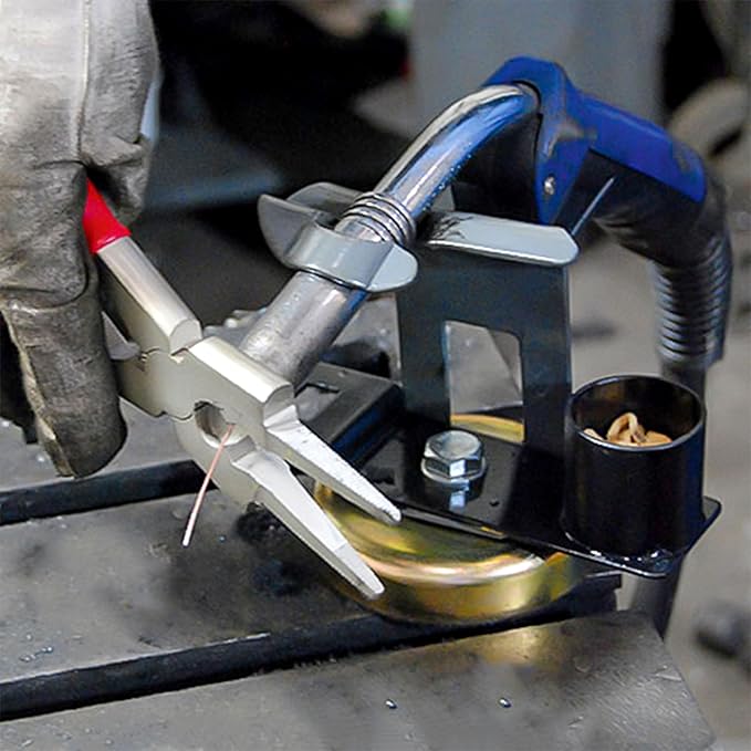 8” Mig Welding Plier, Nozzle Cleaner, Rounded Hammer Face, Tempered Wire Cutter, Ergonomic Vinyl Coated Handle, PM08, Strong Hand Tools
