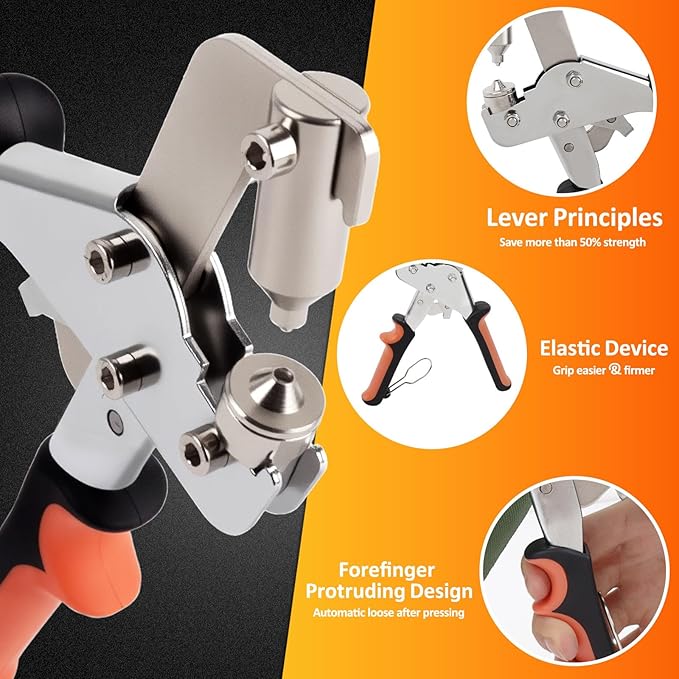 ZAPSIFOU Snap Fastener Tool, Heavy Duty Snap Fastener Kit, Canvas Snap Installation Tool with 160 pcs Boat Cover Snaps, Button Snap Kit with 15mm Canvas Snaps for Fabric, Tarps, Leather, Sewing
