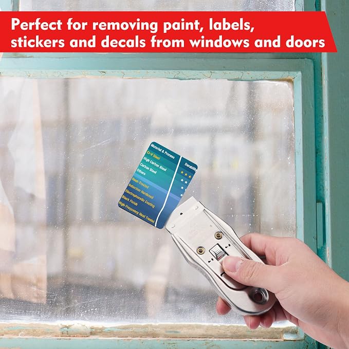 WORKPRO 100-Pack Single Razor Edge Blades, Industrial Scraper Blade, High Carbon Steel One Edge Razor Blades