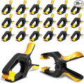 EQUIPTZ Spring Clamps 3 inch - 20 Pack Clamps for Backdrop Stand, Tarps, Crafts & Pool Cover with 1.5 Inch Mouth Opening - Small Clamps for Photography Studio with Non-Detachable Jaw Pads