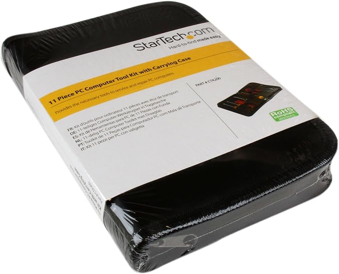 StarTech.com 11 Piece Computer Tool Kit - PC Repair Tool Kit with Zippered Vinyl Carrying Case , TAA (CTK200)