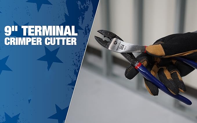Southwire Made In America Terminal Crimper And Wire Cutter, 9" Terminal Crimper/Cutter (TCC9D-US)