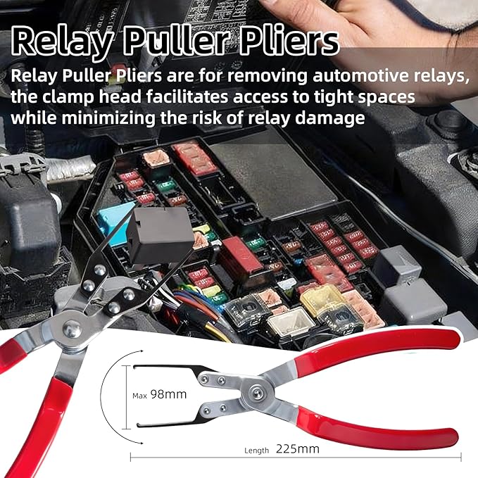 8 Pieces Electrical Disconnect Pliers for Cars, Automotive Electrical Plug Connector Disconnect Tool and Connector Separator and Hose Clamp Pliers