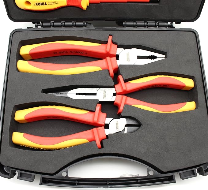 TMAX 9p 1000V VDE Insulated Electrician Tool Set with Plier and Screwdriver