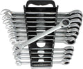12pc MM/Metric TIGHTSPOT Ratcheting Wrenches - With Quick Access Wrench Organizer - Our standard in combination wrench sets from gear to tip