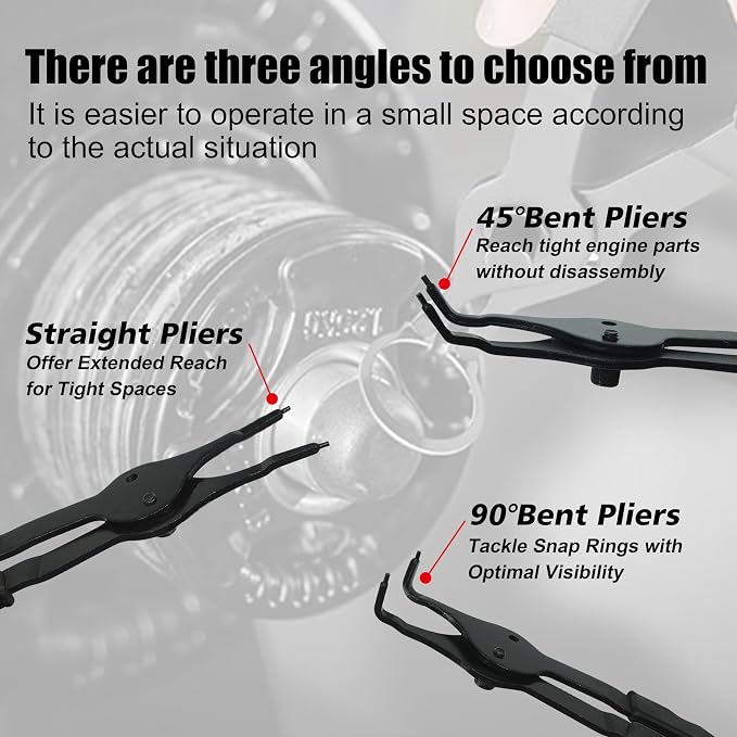 SGT Snap Ring Pliers Set, 14pcs Internal and External Circlip Pliers