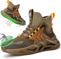 Steel Toe Boots for Men Work Boots for Men Breathable High Top Work Shoes Lightweight Indestructible Safety Shoes Industry Construction Safety Footwear