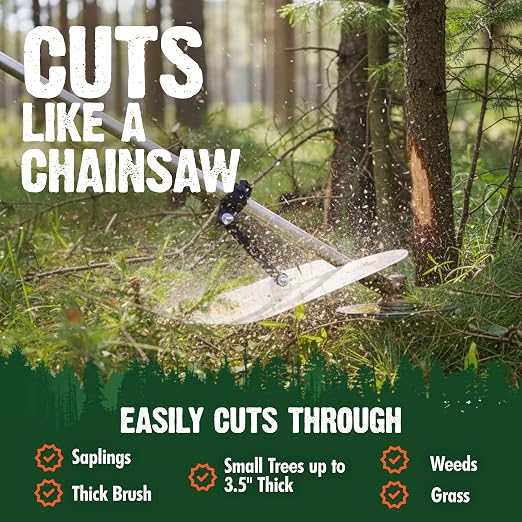 Forester 2PK Chainsaw Brush Cutter Blade + File Set - 9in x 20 Teeth | Fits Most Straight Shaft Trimmers | Conversion Kit Sold Separately