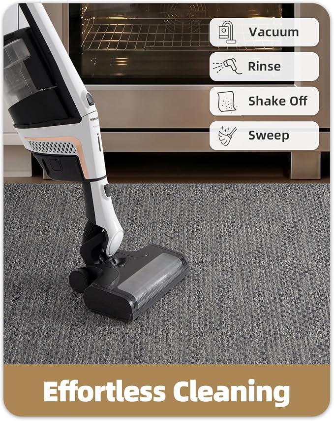 Color&Geometry Kitchen Rugs and Mats Non Slip Washable, Absorbent,Woven Kitchen Runner Rug Easy to Clean Kitchen Floor Mats for in Front of Sink, Laundry Room, Hallway, 24"x72", Light Grey