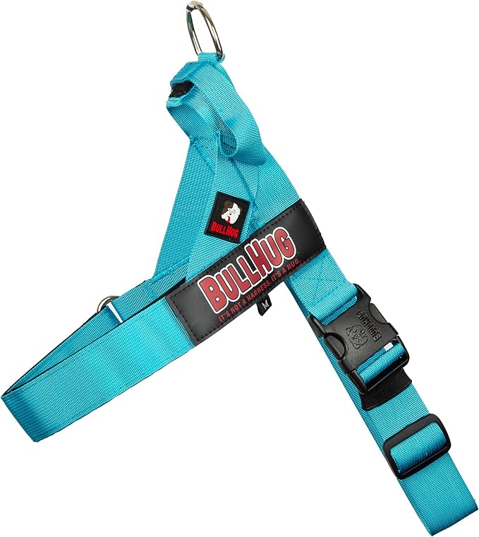 Adjustable Dog Harness– No Pull, No Choke – for English Bulldogs, French Bulldogs, Pugs & Broad-Chested Breeds – Easy, Safe Walks (Teal, Small)