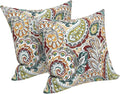 LVTXIII Outdoor Pillows 20x20 Inch, 2 Pack Large Decorative Square Throw Pillows with Inserts for Couch, Bed, Floor Seating, Patio Furniture, Vibrant Paisley