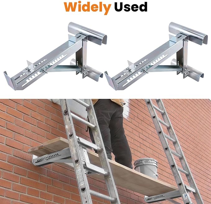 maXpeedingrods Adjustable Ladder Jacks 2 Pack Scaffold Ladder Accessory Extension Ladder Jack for Working Stage