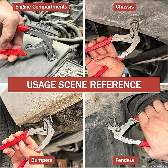 Car Clip Pliers, Auto Fastener Clip Removal Pliers, Panel Clip Removal Tool with100Pcs Car Push Retainer Clips for Removing Automotive Plastic Clips,Trim Bumpers,Door Panels,Rivets & Interior Panels