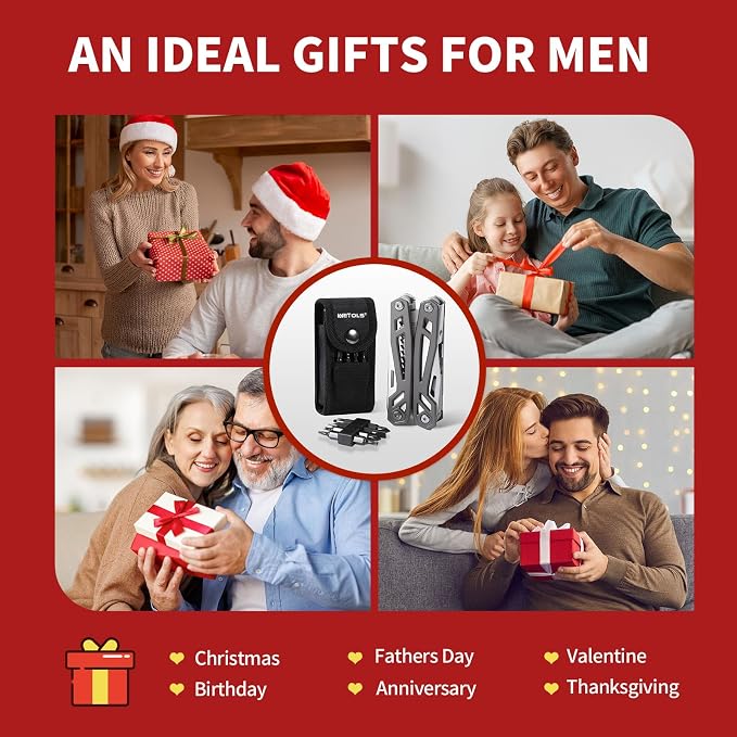 Father‘s Day Gifts for Men Dad Him, 21-in-1 Multitools with Pocket Knife