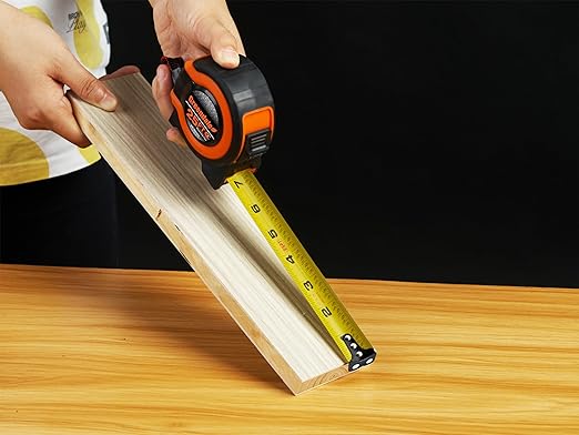 Greendale – 6 Pack Tape Measures 25 ft – Easy-Read Fractions, Magnetic Tip, Quick-Lock & Auto-Retract – Heavy-Duty Measuring Tape with Belt Clip – Red/Orange