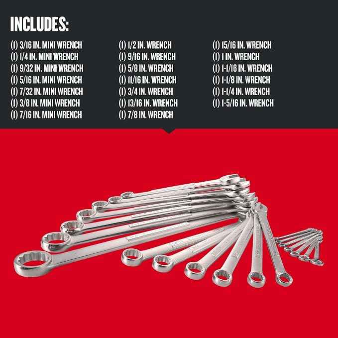 CRAFTSMAN Combination Wrench Set, SAE, 20 Piece (CMMT12069)