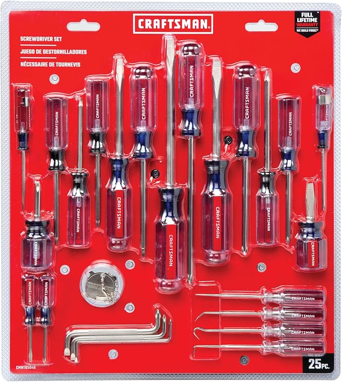 CRAFTSMAN Screwdriver Set, Assorted, 25-Piece (CMHT65046)