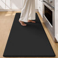 Color&Geometry Anti Fatigue Cushion Kitchen Mat for Floor -24"x59",Wide,Easy Clean, Water & Oil Proof, Anti Slip, Foam Rubber Runner Rug for Front Sink Comfort Standing,Black