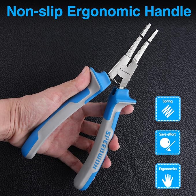 SPEEDWOX 8" Special Lock Ring Pliers Straight Jaw Pliers Snap Ring Pliers