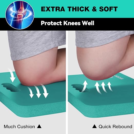 WORKPRO Extra Thick Kneeling Pad, Soft NBR Foam Cushioning for Knee, Large Foam Kneeler Mat for Gardening, Bathing Baby, Exercise, Workout Supplies, 17.5 x 11 x 1.5 in, Robin's egg Blue