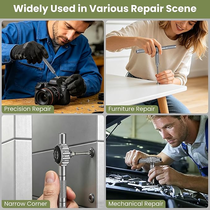 69 in 1 T Handle Ratchet Screwdriver Set,Multi Screwdriver for Home, Repair | 4 Handles,S2 Steel Bits,2 Position T Ratchet,Magnetic Screwdriver,Multi Tool Set for Every Job,Portable Storage Case,Men Gift