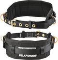 Tongue Buckle Body Belt With Waist Pad and 2 Side D-Rings Personal Protective Equipment Safety Harness | Waist Fitting Size 33'' to 47'' for Work Positioning, Restraint