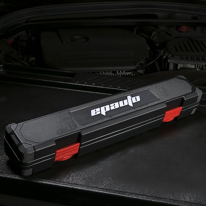 EPAuto 1/2-Inch Spring-Loaded Ring Locking Torque Wrench, High-Contrast Scale, and Click Alert, with Dual Direction Adjustment, 10~150 ft-lb, Cr-V