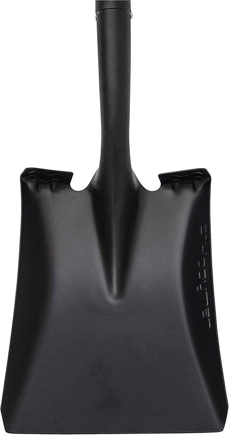 Hooyman Transfer Shovel with Heavy Duty Carbon Steel Head Construction, Ergonomic No-Slip H-Grip, Oversized Steps, and Square Nose Head for Gardening, Land Management, Yard Work, Farming and Outdoors