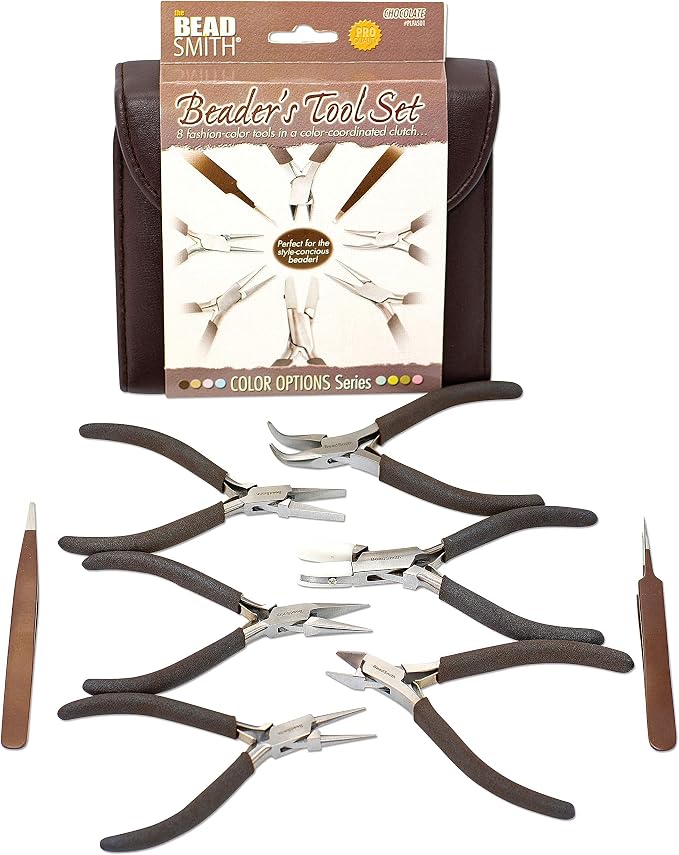 The Beadsmith Fashion Color Pliers, Jewelry Making Supply Set of 8