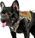 OneTigris Tactical Dog Harness with Handle No-Pull Adjustable for Small Dog | Military 1000D Pullable Nylon, Service Dog Vest with Hook & Loop Panels, Easy On & Off for Walking Hiking Training Camo XS
