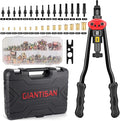 Rivet Nut Tool, GIANTISAN 16-inch Rivnut Tool Kit with 15 SAE & Metric Mandrels, 236pcs Rivnut Assortment Kit and Carrying Case, Designed for Labour Saving, Ideal for Automotive, Home and DIY Projects