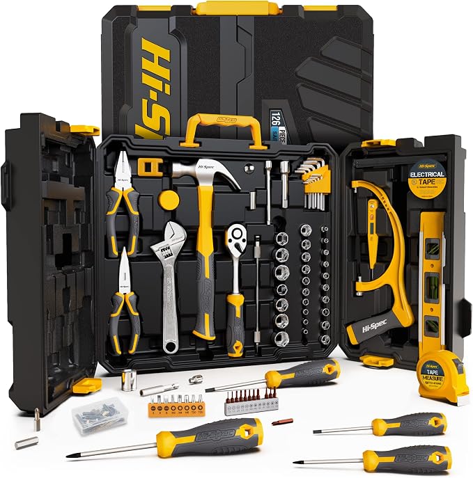 Hi-Spec Home Garage Mechanics DIY Tool Kit Handyman Auto Car with Toolbox