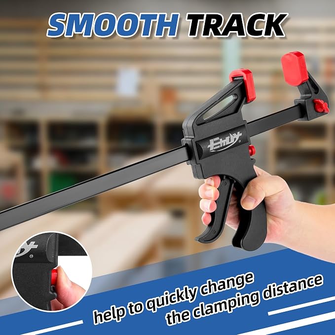 50" Bar Clamps for Woodworking 2-Pack, One-Handed Clamp/Spreader, Light-Duty Quick-Change F Clamp with 130 LBS Load Limit, Ideal for Woodworking/Carpentry/Home Improvement/DIY