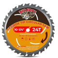 Big Foot 10 1/4 Circular Saw Blade 24 Tooth Carbide Tipped Circular Saw Blade - 10-1/4" Diameter - 5/8" Arbor