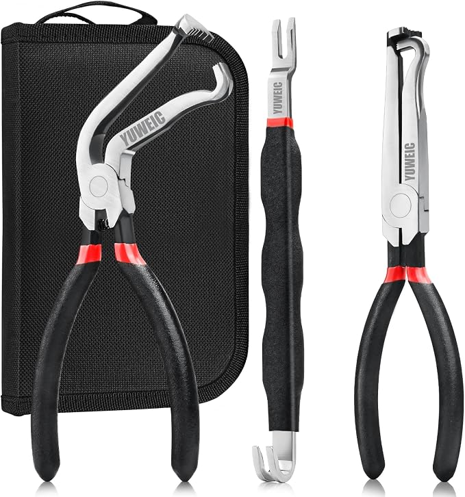 3PCS Automotive Wire Connector Removal Tool Kit - Electrical Disconnect Pliers Set Locking Tab Disconnect for Car Sensors, Wiring Harnesses, Ergonomic Non-Slip Handle