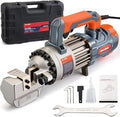 3/4" Electric Hydraulic Rebar Cutter, 1.5-2S Cutting Speed, Portable, Cuts 4-20mm #6 Rebar, 1050w, 120v/60hz. (Grey+Orange)