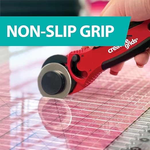 Creative Grids Stripology XL Slotted Quilting Ruler - CGRGE1XL – Made in USA, 17-3/4in x 22in, Non-Slip Grip Extra Large Acrylic Fabric Strip Cutting, Sewing, Crafting, Patchwork Ruler & Template