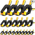 EQUIPTZ Spring Clamps for Woodworking, Crafts, Backdrop and Pool Cover, 20-Pack Spring Clamp Set with 4 Pcs of 6-inch, 6 Pcs of 4-inch & 10 Pcs of 3-inch Clamps, Extra Wide & Non-Detachable Jaw Pads