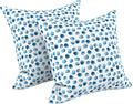 LVTXIII Outdoor Throw Pillows, Decorative Throw Pillows with Inserts, 20"x20" Square Pillows for Bed, Couch, Sofa and Patio Furniture, Set of 2, Brush Blue