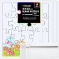 Hygloss 8 Blank Jigsaw Puzzles with Envelopes – 4 x 5.5 Inch, 16 Pieces Each – DYI Party invites, Perfect for Decorating, Kids' Activities, Arts & Crafts or Party Favors