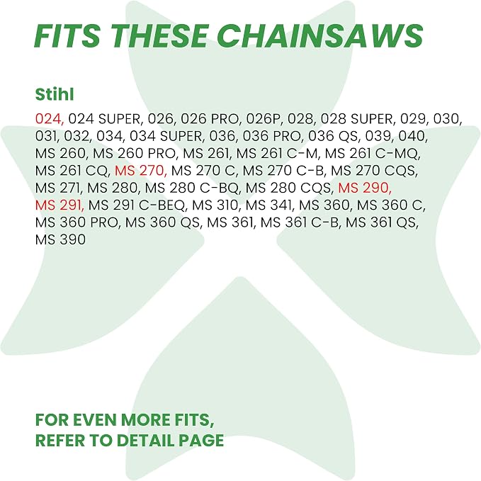 BYANE 18-Inch Carbide Chainsaw Chain .325" Pitch .063" Gauge 74 Drive Links | Fits Stihl MS271 Farm Boss, MS290, MS250, and MS261