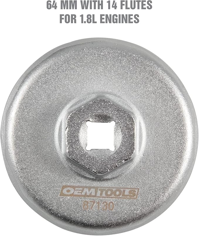 OEMTOOLS 87130 64MM Toyota & Lexus Oil Filter Wrench with 14 Flutes, 64MM Cap Wrench, Oil Change Tool