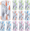 Teling 12 Sets Math Geometry Kit for Students 10 Pcs Compass Geometry Tools Set Includes Rulers Protractor Compass Eraser Pencil Sharpener Lead Refills Pencil (Colorful)