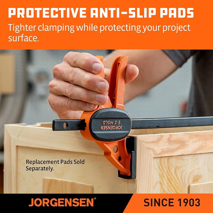 JORGENSEN E-Z Hold 2-Pack 6" 200LBS Light Duty Woodworking Bar Clamps